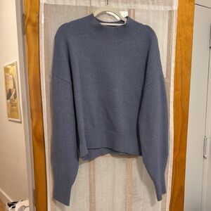 & Other Stories Soft Blue Crew Neck Sweater